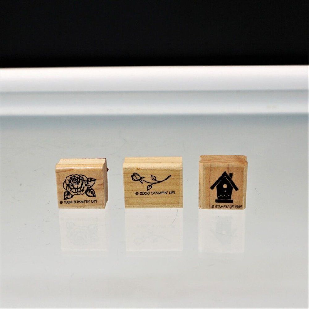 Stampin' Up! Vintage Miniature Rubber Stamps Lot Of 3